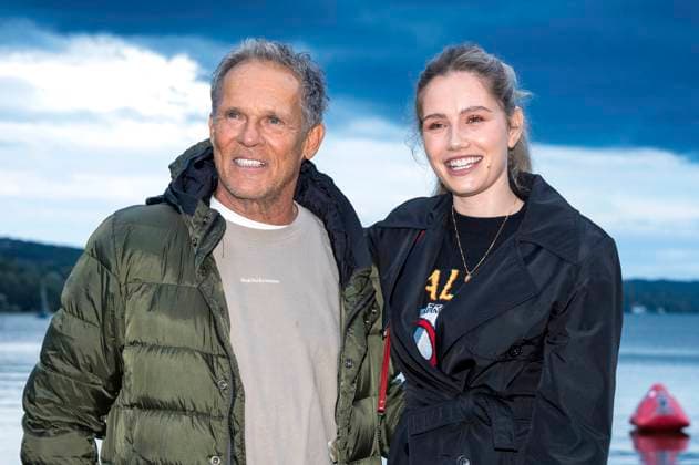 Christian Tramitz und Mitsou Jung bei der Premiere von zwei neuen Folgen der ARD-Vorabendserie Hubert ohne Staller auf dem Open Air Starnberg 2025 im Open Air Kino im Seebad. Starnberg, 05.08.2025