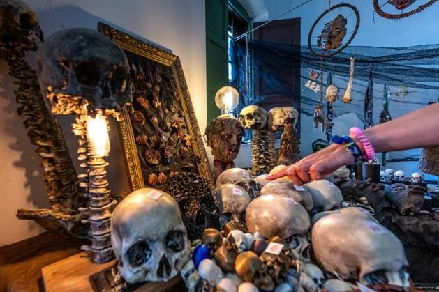 Souvenir shop at the 28th Brutal Assault extreme music festival in Josefov fortress near Jaromer, Nachod district, Hradec Kralove Region, Czech Republic, August 6, 2025. (CTKxPhoto DavidxTanecek) CTKPhotoP2025080605398  CTKPhotoP2025080605398