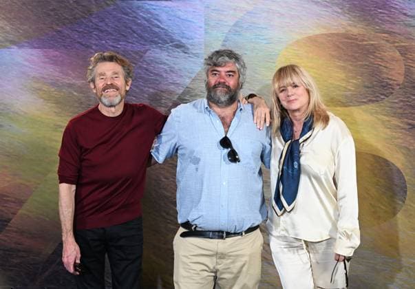 Entertainment Themen der Woche KW32 Locarno,Swiss Locarno Film Festival 2025 The Birthday Parti film photocall director cast end producer In the photo:Willem Dafoe,Giorgios Kanavas,Ada Bodelon Suarez  Copyright: xNickxZonnax xipa-agency.netx xNickxZonnax IPA_Agency_IPA61882172