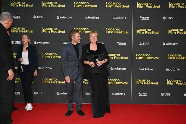 Locarno,Swiss Locarno Film Festival 2025 Photocall red carpet In the photo:Willem Dafoe,Emma Suarèz cast film The Birthday Party  Copyright: xNickxZonnax xipa-agency.netx xNickxZonnax IPA_Agency_IPA61891697