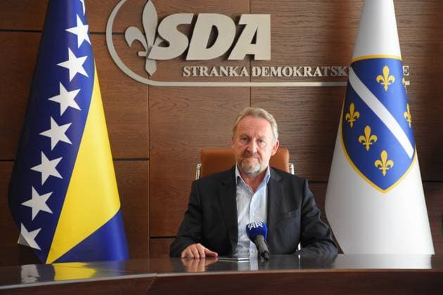 Bakir Izetbegovic talks about his father Aliya Izetbegovic and his sensitivity to Palestinian cause SARAJEVO, BOSNIA AND HERZEGOVINA - OCTOBER 16: Chairman of the Democratic Action Party (SDA) Bakir Izetbegovic is seen during an exclusive interview in Sarajevo, Bosnia and Herzegovina on October 16, 2024. Izetbegovic talked about the first President of Bosnia and Herzegovina Aliya Izetbegovic (not seen), who was also his father, and his sensitivity to the Palestinians. Saraybosna Bosna Hersek. Editorial use only. Please get in touch for any other usage.  Copyright: x2025xAnadoluxNihadxIbrahimkadicx