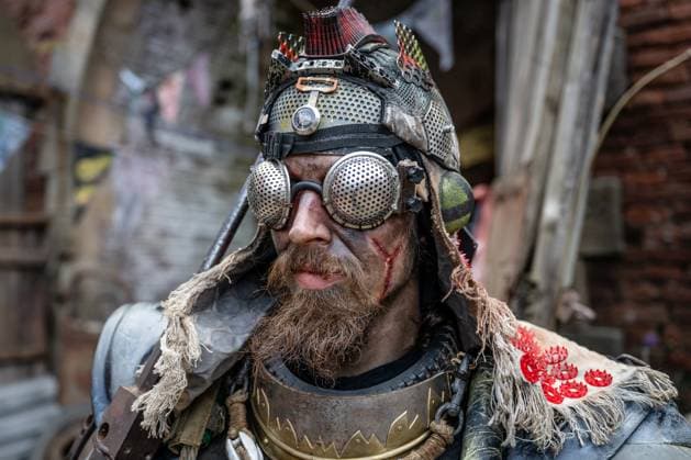 The Convoy postapo group, which creates a post-apocalyptic world and is the accompanying program at the 28th Brutal Assault extreme music festival in Josefov fortress near Jaromer, Nachod district, Hradec Kralove Region, Czech Republic, August 8, 2025. (CTKxPhoto DavidxTanecek) CTKPhotoP2025080805538  CTKPhotoP2025080805538