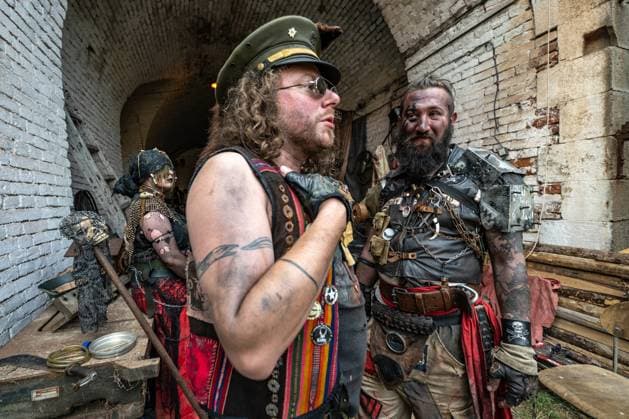 The Convoy postapo group, which creates a post-apocalyptic world and is the accompanying program at the 28th Brutal Assault extreme music festival in Josefov fortress near Jaromer, Nachod district, Hradec Kralove Region, Czech Republic, August 8, 2025. (CTKxPhoto DavidxTanecek) CTKPhotoP2025080805542  CTKPhotoP2025080805542