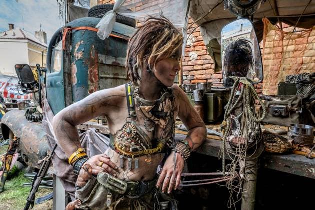 The Convoy postapo group, which creates a post-apocalyptic world and is the accompanying program at the 28th Brutal Assault extreme music festival in Josefov fortress near Jaromer, Nachod district, Hradec Kralove Region, Czech Republic, August 8, 2025. (CTKxPhoto DavidxTanecek) CTKPhotoP2025080805544  CTKPhotoP2025080805544