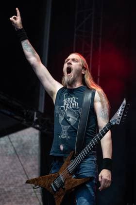 Swedish death metal band Grave at the 28th Brutal Assault extreme music festival in Josefov fortress near Jaromer, Nachod district, Hradec Kralove Region, Czech Republic, August 8, 2025. (CTKxPhoto DavidxTanecek) CTKPhotoP2025080806291  CTKPhotoP2025080806291