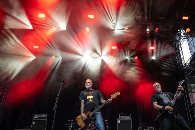 Swedish death metal band Grave at the 28th Brutal Assault extreme music festival in Josefov fortress near Jaromer, Nachod district, Hradec Kralove Region, Czech Republic, August 8, 2025. (CTKxPhoto DavidxTanecek) CTKPhotoP2025080806305  CTKPhotoP2025080806305
