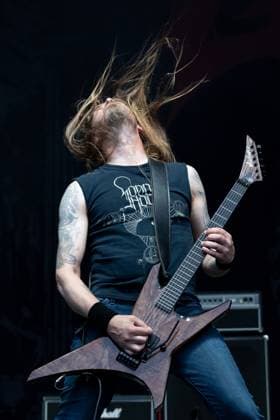 Swedish death metal band Grave at the 28th Brutal Assault extreme music festival in Josefov fortress near Jaromer, Nachod district, Hradec Kralove Region, Czech Republic, August 8, 2025. (CTKxPhoto DavidxTanecek) CTKPhotoP2025080806310  CTKPhotoP2025080806310