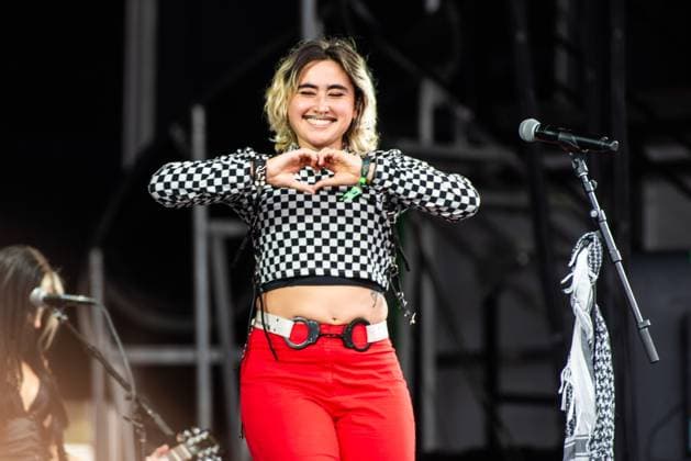 Outside Lands Music Festival 2025 - Day 1 Alexia Roditis of Destroy Boys performs at Outside Lands at Golden Gate Park on August 08, 2025 in San Francisco, California. San Francisco Golden Gate Park California USA Copyright: xAnniexLesser imageSPACEx