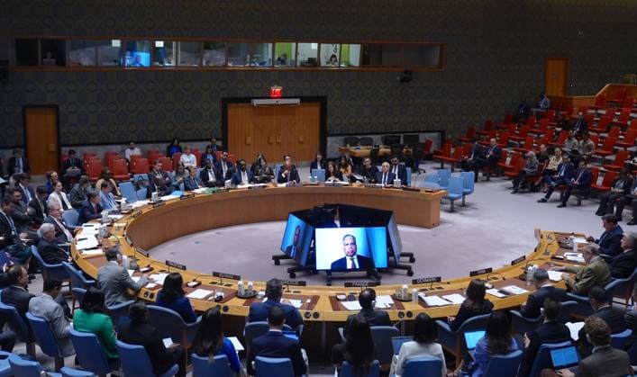 News Themen der Woche KW32 The U.N. Security Council holds an emergency meeting on Gaza NEW YORK CITY, UNITED STATES - AUGUST 10: The UN Security Council (UNSC) holds a rare weekend emergency meeting to discuss Israel’s plan to seize Gaza City on Sunday, August 10, 2025, in New York, USA. Selcuk Acar Anadolu New York United States. Editorial use only. Please get in touch for any other usage.  Copyright: x2025xAnadoluxSelcukxAcarx