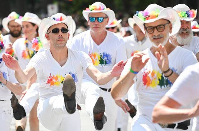 August 10, 2025, Montreal, Pq, Canada: Participants entertain the crowd during the Pride parade in Montreal, Sunday, August 10, 2025. Montreal Canada  - ZUMAc35_ 20250810_zaf_c35_009 Copyright: xGrahamxHughesx