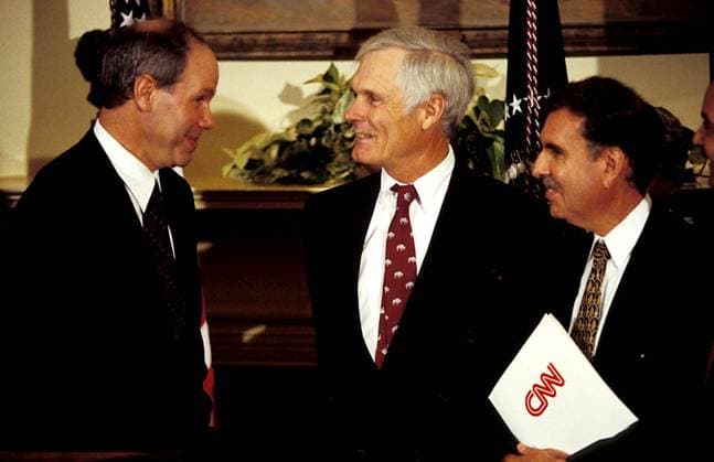 TED TURNER AM Jan. 1, 2011 - MICHAEL EISNER, TED TURNER AND GERALD LEVIN. JAMES COLBURN TEDTURNERRETRO Copyright: xJamesxColburnx