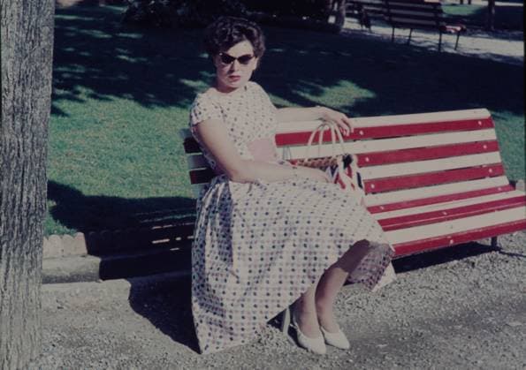 Urlauber Italien, 20210101, Aufnahme ca. 1950, Ferien. Frau im Urlaub *** Vacationer Italy, 20210101, photo ca 1950, woman on vacation