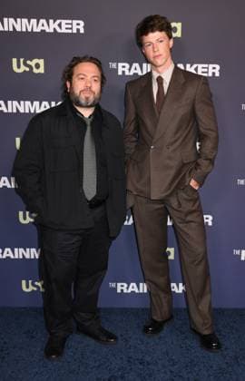 NEW YORK, NY- AUGUST 11: Dan Fogler and Milo Callaghan at the NY premiere of The Rainmaker at GH On The Park on August 11, 2025 in New York City. Copyright: xMediaPunchx