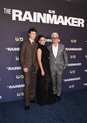 NEW YORK, NY- AUGUST 11: Milo Callaghan, Lana Parrilla and John Slattery at the NY premiere of The Rainmaker at GH On The Park on August 11, 2025 in New York City. Copyright: xMediaPunchx
