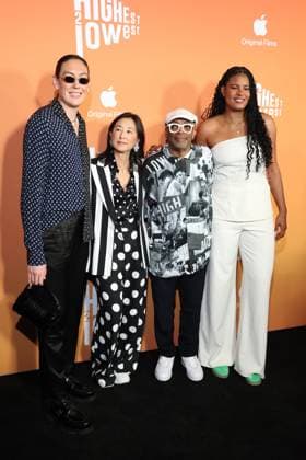 NEW YORK, NY - AUGUST 11: Breanna Stewart, Clara Wu Tsai, Spike Lee and Nyara Sabally at the Highest 2 Lowest Premiere at Brooklyn Academy of Music on August 11, 2025 in New York City. Copyright: xWalikxGoshornx