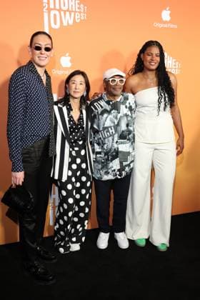 NEW YORK, NY - AUGUST 11: Breanna Stewart, Clara Wu Tsai, Spike Lee and Nyara Sabally at the Highest 2 Lowest Premiere at Brooklyn Academy of Music on August 11, 2025 in New York City. Copyright: xWalikxGoshornx