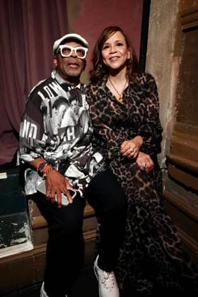 NEW YORK, NY - AUGUST 11: Spike Lee and Rosie Perez at the Highest 2 Lowest Premiere at Brooklyn Academy of Music on August 11, 2025 in New York City. Copyright: xWalikxGoshornx