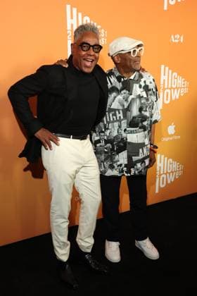 NEW YORK, NY - AUGUST 11: Giancarlo Esposito and Spike Lee at the Highest 2 Lowest Premiere at Brooklyn Academy of Music on August 11, 2025 in New York City. Copyright: xWalikxGoshornx
