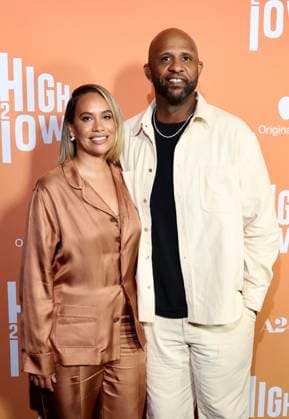 NEW YORK, NY - AUGUST 11: Mary Floyd and CC Sabathia at the Highest 2 Lowest Premiere at Brooklyn Academy of Music on August 11, 2025 in New York City. Copyright: xWalikxGoshornx