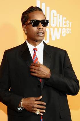 NEW YORK, NY - AUGUST 11: A$AP Rocky at the Highest 2 Lowest Premiere at Brooklyn Academy of Music on August 11, 2025 in New York City. Copyright: xWalikxGoshornx