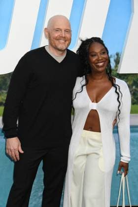HOLLYWOOD, CA - AUGUST 11: Bill Burr and Nia RenÃ e Hill at the premiere of Universal Pictures ˜Nobody 2 at TCL Chinese Theatre on August 11, 2025 in Hollywood, California. Copyright: xJeffreyxMayerx