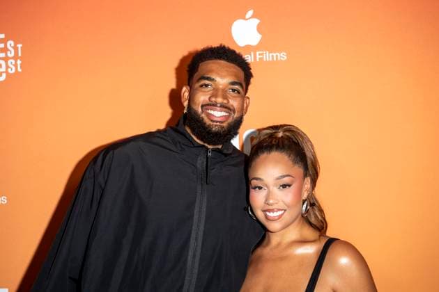 August 11, 2025, New York, United States: (L-R) Karl-Anthony Towns and Jordyn Woods attend the Highest 2 Lowest New York Premiere at Brooklyn Academy of Music. New York United States - ZUMAs197 20250811_aaa_s197_220 Copyright: xRonxAdarx