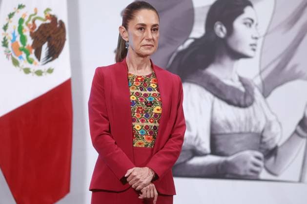 Mexican President Claudia Sheinbaum holds her daily press conference with the national security cabinet MEXICO CITY, MEXICO - AUGUST 12: Mexican President Claudia Sheinbaum speaks during her daily press conference, at the National Palace, in Mexico City, Mexico on August 12, 2025. Results of the national security strategy were presented during the press conference, included the seizure of weapons and drugs, the arrest of cartel members and a decrease in homicides. Daniel Cardenas Anadolu Mexico City Mexico. Editorial use only. Please get in touch for any other usage.  Copyright: x2025xAnadoluxDanielxCardenasx