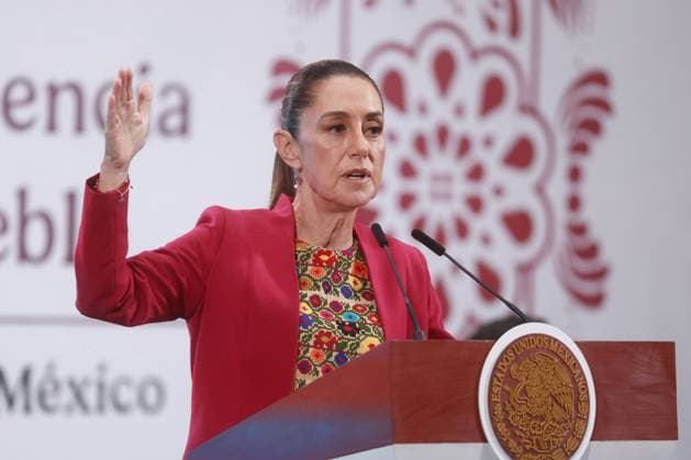 Mexican President Claudia Sheinbaum holds her daily press conference with the national security cabinet MEXICO CITY, MEXICO - AUGUST 12: Mexican President Claudia Sheinbaum speaks during her daily press conference, at the National Palace, in Mexico City, Mexico on August 12, 2025. Results of the national security strategy were presented during the press conference, included the seizure of weapons and drugs, the arrest of cartel members and a decrease in homicides. Daniel Cardenas Anadolu Mexico City Mexico. Editorial use only. Please get in touch for any other usage.  Copyright: x2025xAnadoluxDanielxCardenasx