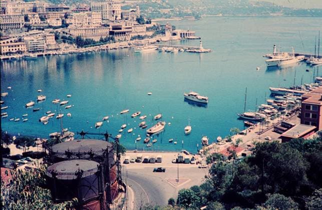 Mittelmeer Monaco, 20200101, Aufnahme ca. 1965, Wassersport, Schiffe in Monaco *** Mediterranean Monaco, 20200101, photo ca 1965, water sports, ships in Monaco