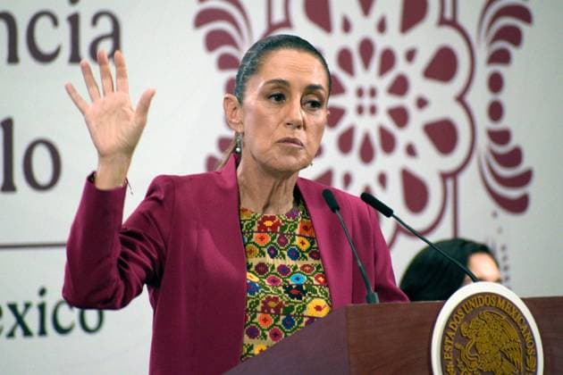 Mexico™s President Claudia Sheinbaum Holds Briefing Mexican President Claudia Sheinbaum Pardo speaks during the security report at a briefing conference at National Palace. on August 12, 2025 in Mexico City, Mexico. Mexico City CDMX Mexico Copyright: xLuisxBarronx