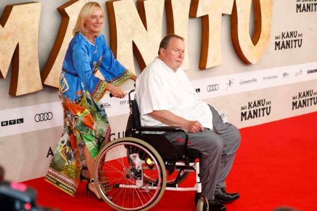 Weltpremiere Das Kanu des Manitu in München München, 12.8.2025 Ottfried Fischer und Ehefrau Simone Brandlmeier bei der Weltpremiere von Das Kanu des Manitu im im Mathäser Filmpalast in München Bayern Copyright: xMatthiasxGränzdörferx