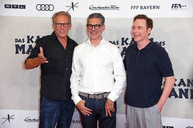 Christian Tramitz, Rick Kavanian, Michael Bully Herbig bei der Weltpremiere des Kinofilms DAS KANU DES MANITU im Mathäser Filmpalast in München am 12.08.2025