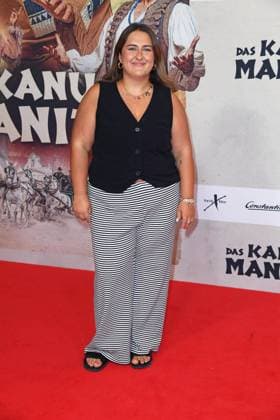 Sandra Safiulov aka selfiesandra bei der Weltpremiere des Kinofilms DAS KANU DES MANITU im Mathäser Filmpalast in München am 12.08.2025