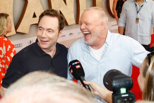 Weltpremiere Das Kanu des Manitu in München München, 12.8.2025 Stefan Raab und Michael Bully Herbig bei der Weltpremiere von Das Kanu des Manitu im im Mathäser Filmpalast in München Bayern Copyright: xMatthiasxGränzdörferx