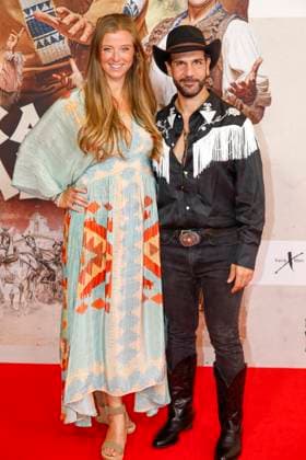 Weltpremiere Das Kanu des Manitu in München München, 12.8.2025 Nina Eichinger und Daniele Rizzo bei der Weltpremiere von Das Kanu des Manitu im im Mathäser Filmpalast in München Bayern Copyright: xMatthiasxGränzdörferx