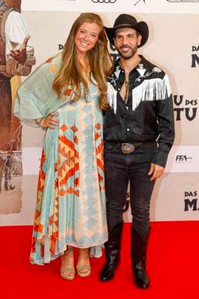 Weltpremiere Das Kanu des Manitu in München München, 12.8.2025 Nina Eichinger und Daniele Rizzo bei der Weltpremiere von Das Kanu des Manitu im im Mathäser Filmpalast in München Bayern Copyright: xMatthiasxGränzdörferx