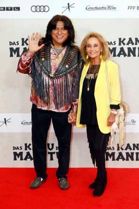 Alan Tafoya und Hella Brice bei der Premiere des Kinofilms Das Kanu des Manitu im Mathäser Filmpalast. München, 12.08.2025