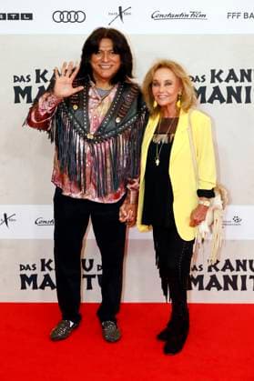 Alan Tafoya und Hella Brice bei der Premiere des Kinofilms Das Kanu des Manitu im Mathäser Filmpalast. München, 12.08.2025