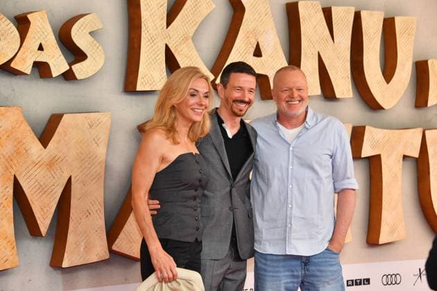 Oliver Berben und Stefan Raab Weltpremiere Das Kanu des Manitu Rathäuser Filmpalast Kinostart 14. August 25 München 12. August 2025