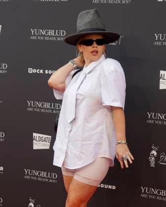 August 12, 2025, London, United Kingdom: Daisy Bertenshaw aka Chinchilla attends the YUNGBLUD. Are You Ready, Boy? Premiere at the Vue in Leicester Square. London United Kingdom - ZUMAs197 20250812_aaa_s197_416 Copyright: xCatxMorleyx