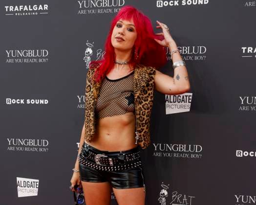 August 12, 2025, London, United Kingdom: Amy Valentine attends the YUNGBLUD. Are You Ready, Boy? Premiere at the Vue in Leicester Square. London United Kingdom - ZUMAs197 20250812_aaa_s197_420 Copyright: xCatxMorleyx
