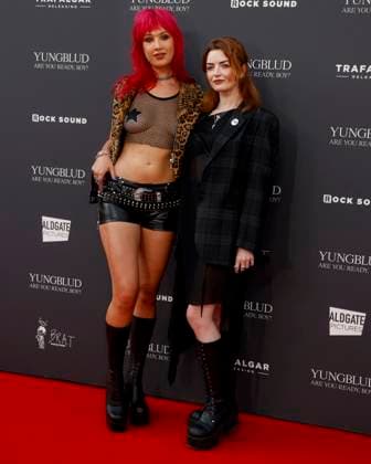 August 12, 2025, London, United Kingdom: Amy Valentine and Hannah Louise attend the YUNGBLUD. Are You Ready, Boy? Premiere at the Vue in Leicester Square. London United Kingdom - ZUMAs197 20250812_aaa_s197_436 Copyright: xCatxMorleyx