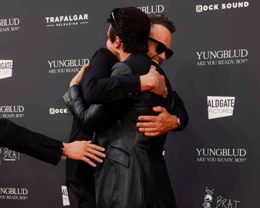 August 12, 2025, London, United Kingdom: Paul Dugdale and YUNGBLUD aka Dominic Richard Harrison attend the YUNGBLUD. Are You Ready, Boy? Premiere at the Vue in Leicester Square. London United Kingdom - ZUMAs197 20250812_aaa_s197_437 Copyright: xCatxMorleyx
