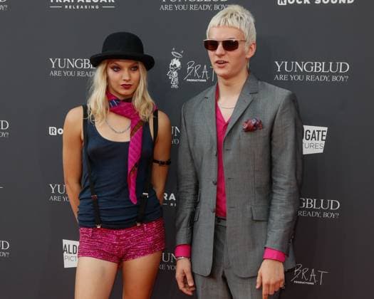 August 12, 2025, London, United Kingdom: Mathew Cartlidge and Issey Cartlidge from The Molotovs attend the Yungblud. Are You Ready, Boy? UK Premiere held at the Vue Leicester Square, London. London United Kingdom - ZUMAs197 20250812_aaa_s197_482 Copyright: xMarioxMitsisx