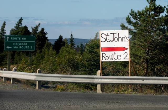 August 13, 2025, St. John s, Nl, Canada: Traffic is diverted as the Trans Canada Highway remains closed outside of St. John s N.L. due to a wildfire in the Paddy s Pond area on Wednesday, August 13, 2025. St. John s Canada  - ZUMAc35_ 20250813_zaf_c35_136 Copyright: xPaulxDalyx