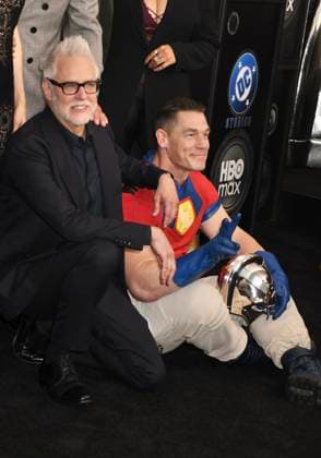 NEW YORK, NY- AUGUST 13: James Gunn and John Cena at the HBO Max premiere of Peacemaker at AMC Cinemas on August 13, 2025 in New York City. Copyright: xMediaPunchx