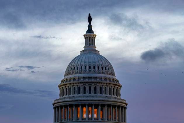 The U.S. Capitol Dome is seen at sunset in Washington, DC on Wednesday, August 13, 2025. Congress is in recess until early September.  WAP20250813322 BONNIExCASH