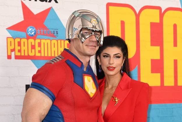 NEW YORK, NY- AUGUST 13: John Cena and Shay Shariatzadeh at the HBO Max season 2 premiere of Peacemaker at AMC Cinemas on August 13, 2025 in New York City. Copyright: xMediaPunchx