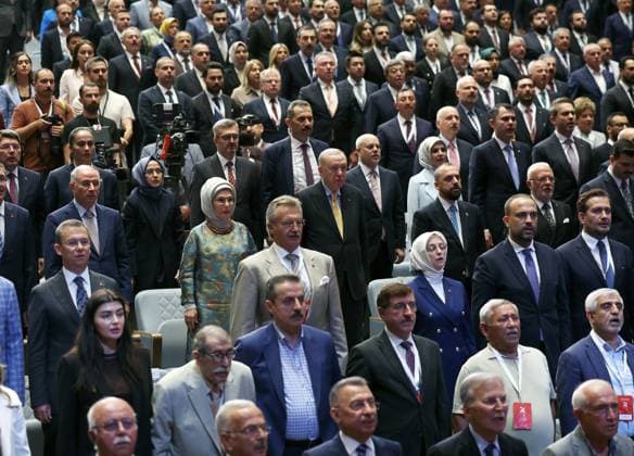Turkish President Recep Tayyip Erdogan ANKARA, TURKIYE - AUGUST 14: (----EDITORIAL USE ONLY - MANDATORY CREDIT - TURKISH PRESIDENCY MURAT KULA HANDOUT - NO MARKETING NO ADVERTISING CAMPAIGNS - DISTRIBUTED AS A SERVICE TO CLIENTS----) Turkish President and Leader of the Justice and Development (AK) Party Recep Tayyip Erdogan attends AK Party s 24th Foundation Anniversary Event at the AK Party Congress Center in Ankara, Turkiye on August 14, 2025. Turkish Presidency Murat Kula Anadolu Ankara Turkey. Editorial use only. Please get in touch for any other usage.  Copyright: x2025xAnadoluxTurkishxPresidency MuratxKulax