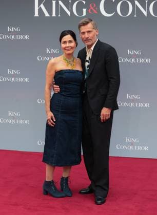 August 14, 2025, London, United Kingdom: Nukaaka Coster-Waldau and Nikolaj Coster-Waldau seen attending the global premiere of King & Conqueror at the BFI Southbank in London. London United Kingdom - ZUMAs197 20250814_aaa_s197_120 Copyright: xBrettxCovex